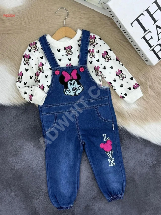 Minnie Mouse  Bebek Jean Tulum ve Kazak