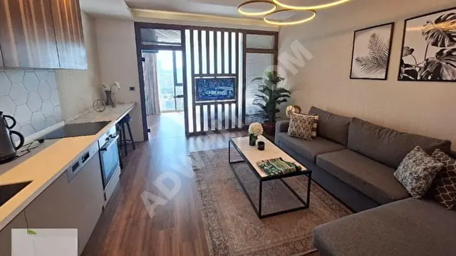 Fully furnished 1+0 apartment for rent within the Gül Proje Express complex