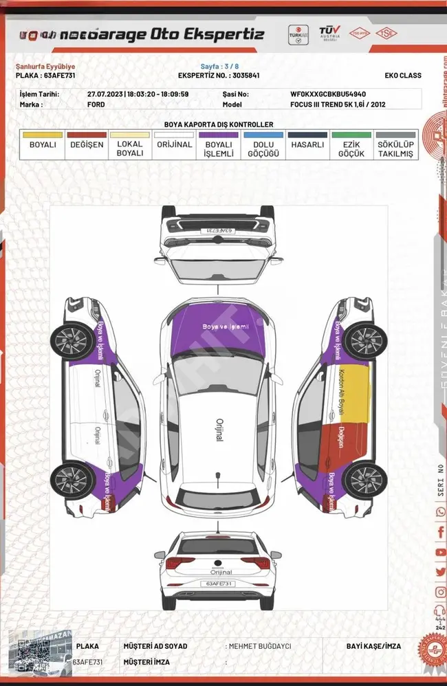 FORD FOCUS HB 2012 - بعداد 179.000 كم , بناقل حركة اوتوماتيكي