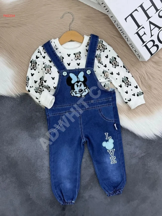 Minnie Mouse  Bebek Jean Tulum ve Kazak