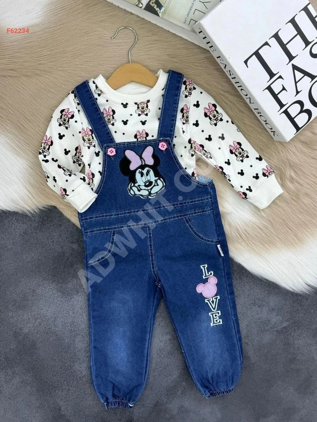 Minnie Mouse  Bebek Jean Tulum ve Kazak