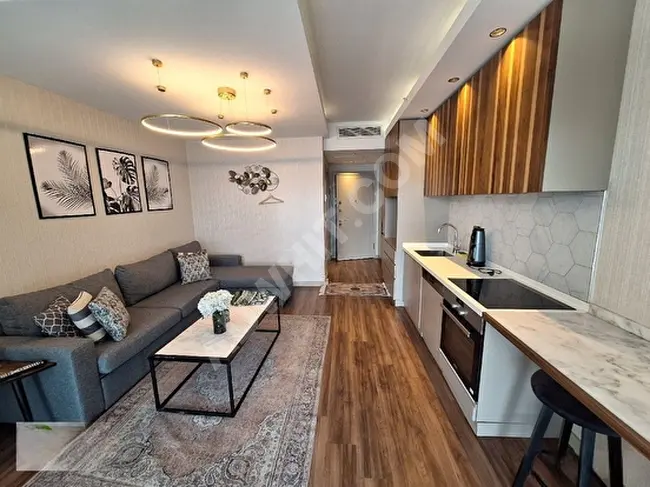 Fully furnished 1+0 apartment for rent within the Gül Proje Express complex