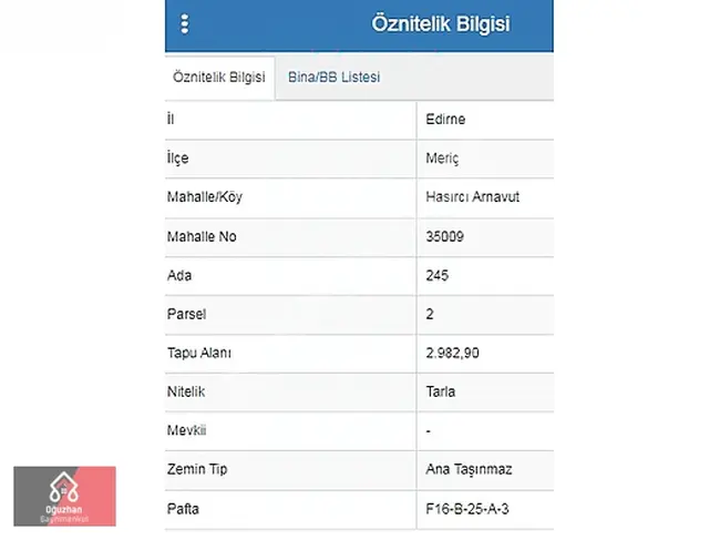 EDİRNE MERİÇ HASIRCIARNAVUT'TA TEK TAPU 2982M2