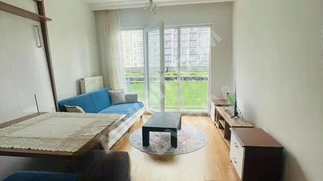 Furnished studio apartment for sale with a wonderful garden, newly painted and empty, in İNNOVİA 3.