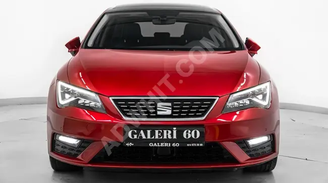 SEAT LEON/1.6TDI 2019 model with 94,000 km - Fiery red color - Glass roof - No modifications