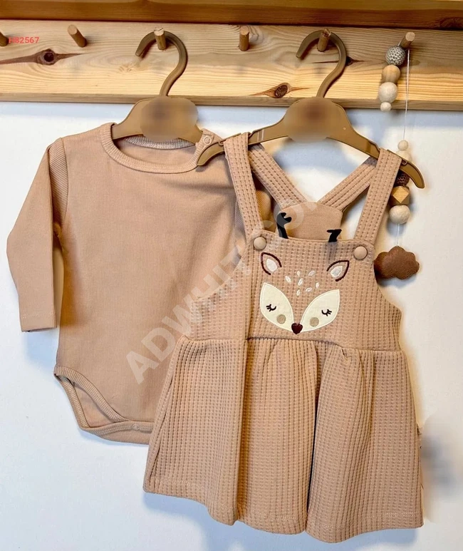 Baby dress with long-sleeved romper