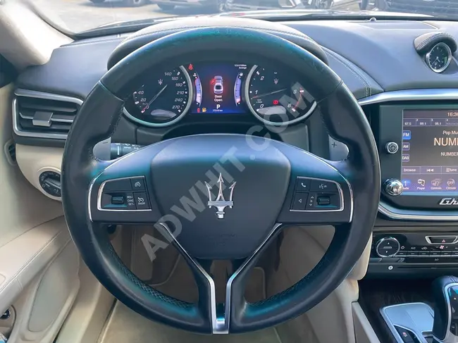 سيارة MASERATİ GHİBLİ  موديل 2015 بدون طلاء 99,000 كم خروج FERMAS