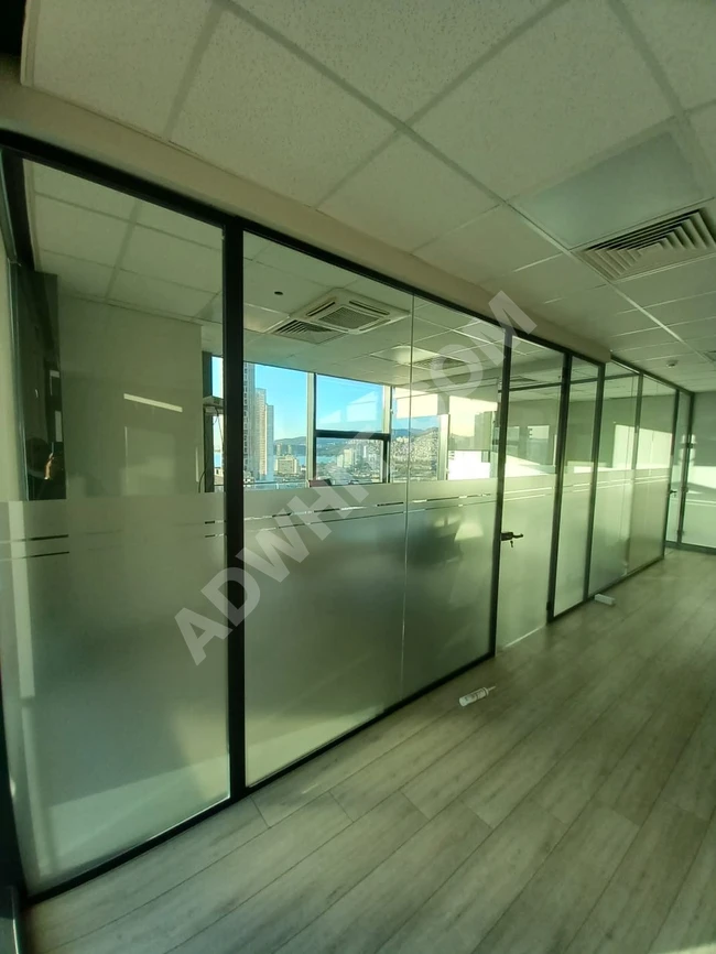 For urgent sale - Glass office partitions with frame.