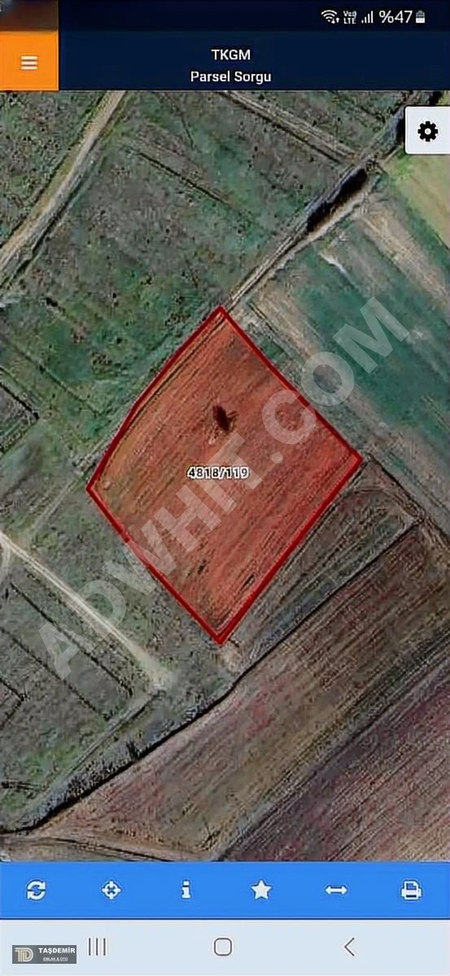 A single-deed farmland for sale in Silivri Büyükçavuşlu