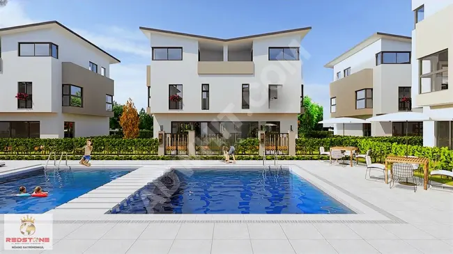 4+1 Duplex Villa for Sale in the Yeniçiftlik area by REDSTONE NÜANS.