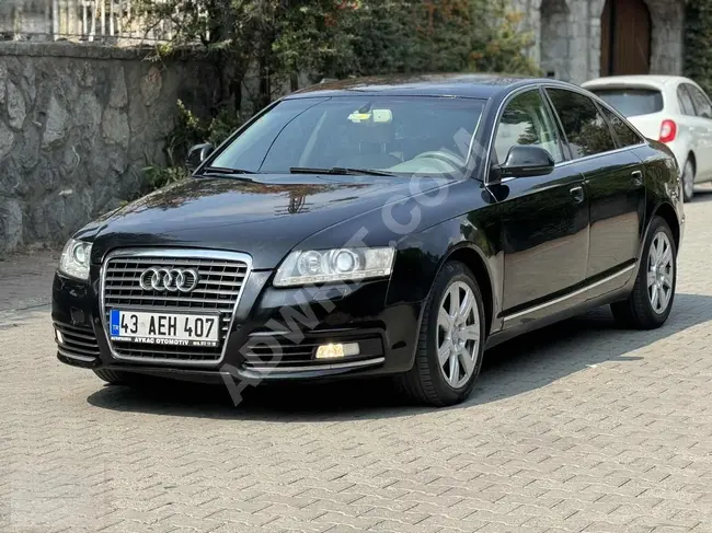 Audi A6 2.0 TDİ موديل 2011 بقوة 170 حصان لون كريمي وفرش جلد