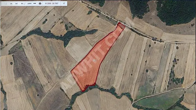 A private plot of land with a separate title deed measuring 33,650 square meters in UZUNKÖPRÜ ÇÖPKÖY road MVCT.