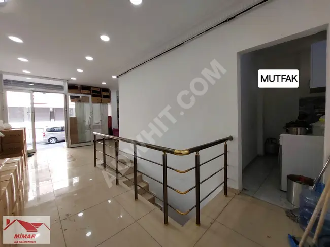 A shop with a storage area of 150 m2 within a new building located in the BAĞCILAR MAHMUTBEY area.