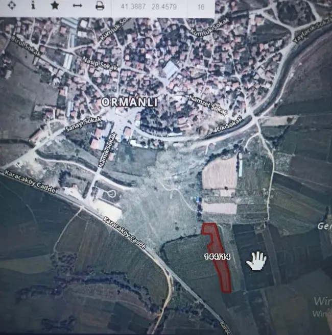 Land for sale in Çatalca, Ormanlı Village, equipped with a zoning plan with official permission.