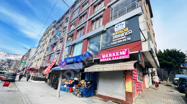 Commercial shop for sale with a wide frontage on the street by BEYAZNOKTA.