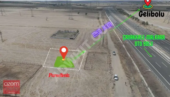 ÇANAKKALE GELİBOLU KORUKÖY MEVKİİNDE SATILIK 300 m2 ARSA