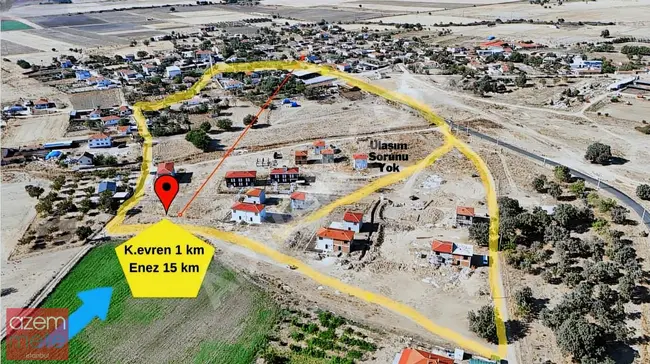 Land designated for building a villa for sale in the location EDİRNE ENEZ KÜÇÜKEVREN