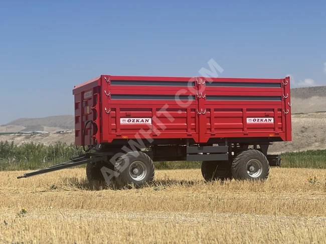 Tilt-back trailers with 4 wheels (tipper)