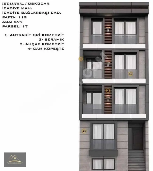 A spacious 3+1 duplex apartment for sale in İCADİYE from the ARMAĞAN İNŞ project.