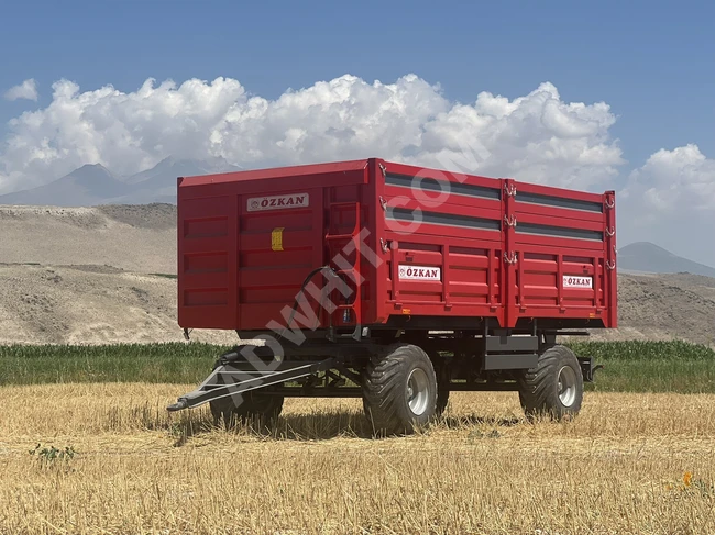 Tilt-back trailers with 4 wheels (tipper)