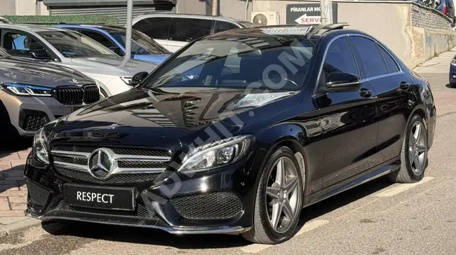 سيارة MERCEDES BENZ C180 موديل 2017 - سقف زجاجي - تدفئة