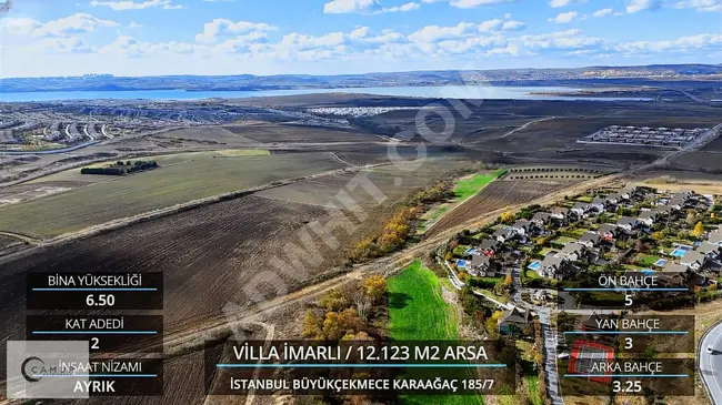 SATILIK KARAAĞAÇ'TA 0,15 İMARLI 12.123M2 SATILIK VİLLALIK ARSA