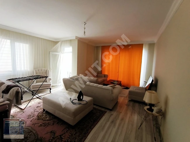 A fully furnished 3+1 apartment with partial sea view in a new building