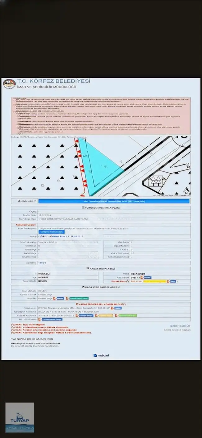 A plot of land measuring 880 square meters located on a corner next to the forest is for sale in Belen, Kocaeli.