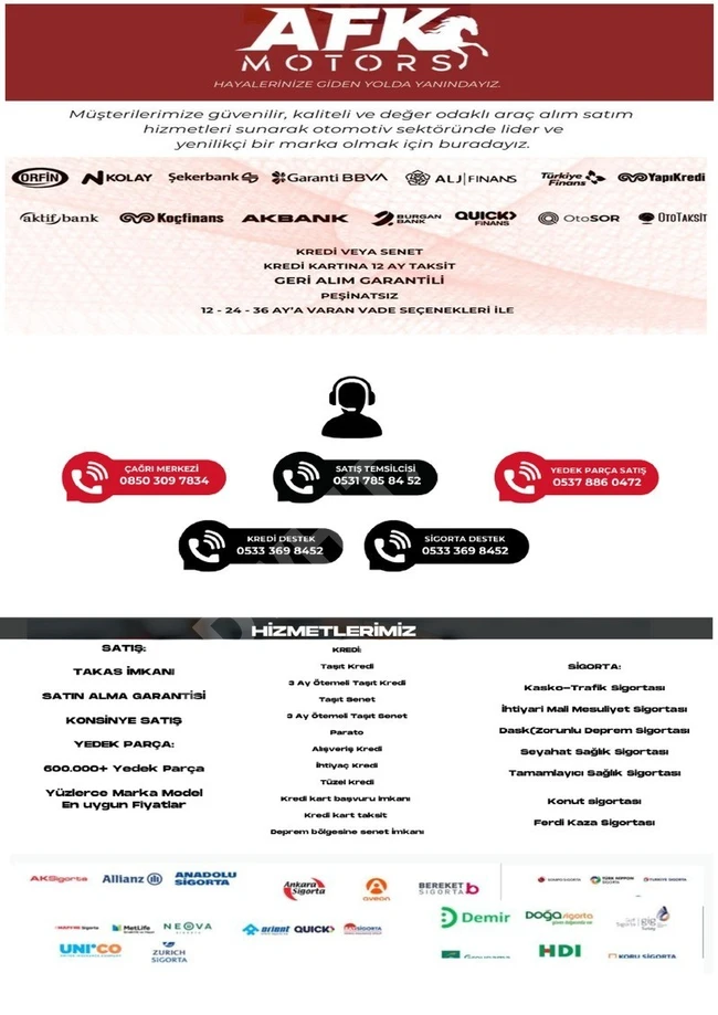 Audi A3 - Possibility of full installment payment via credit card, or with bonds, or loans.