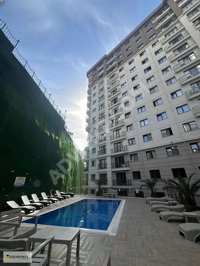 2+1 Garden Floor Apartment in Kağıthane, Talatpaşa Neighborhood, at 4401 Residence Complex