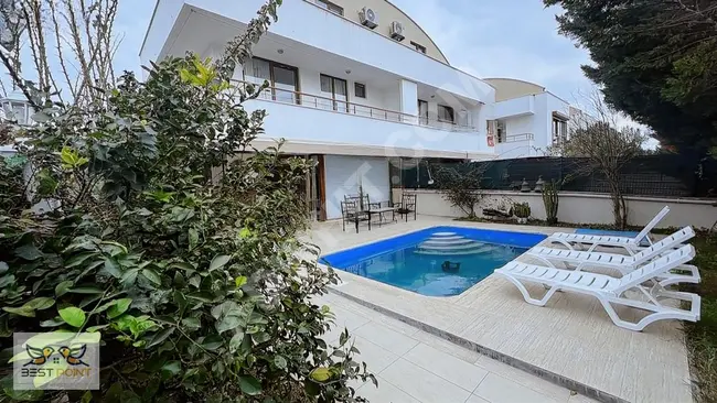 4+1 detached villa with a pool in a great location in Belek