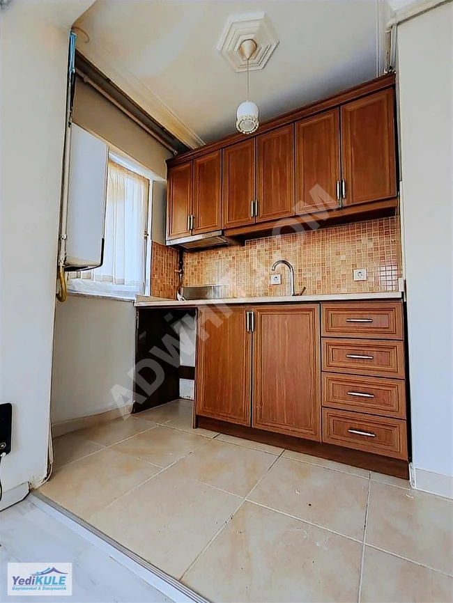 A 1+1 apartment with an area of 60 square meters, located on a mid-level floor with a high entrance designed like a villa in Armağanevler.