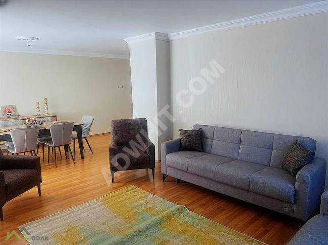 FOR RENT FURNISHED 2+1, HASTANE VE KONSOLOSLUKLARA YAKIN MERKEZİ