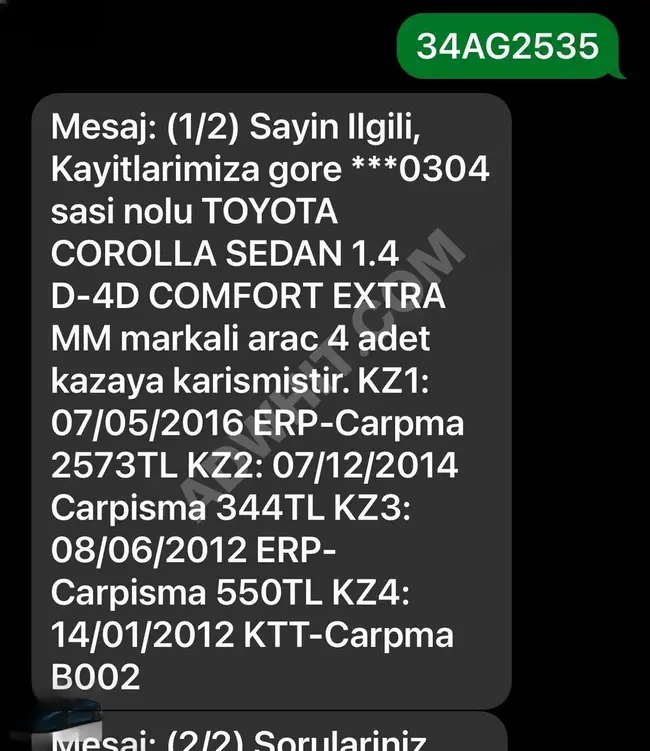 2011 TOYOTA COROLLA 1.4 D-4D CONFORT EXTRA-DEĞŞENSİZ BAKIMLI