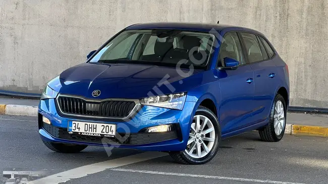 2020 - SKODA SCALA DSG - مسافة مقطوعة  62.745 كم - دركسيون متعددة الوظائف - مرايا قابلة للطي - مصابيح LED - بنظام التوقف المؤقت