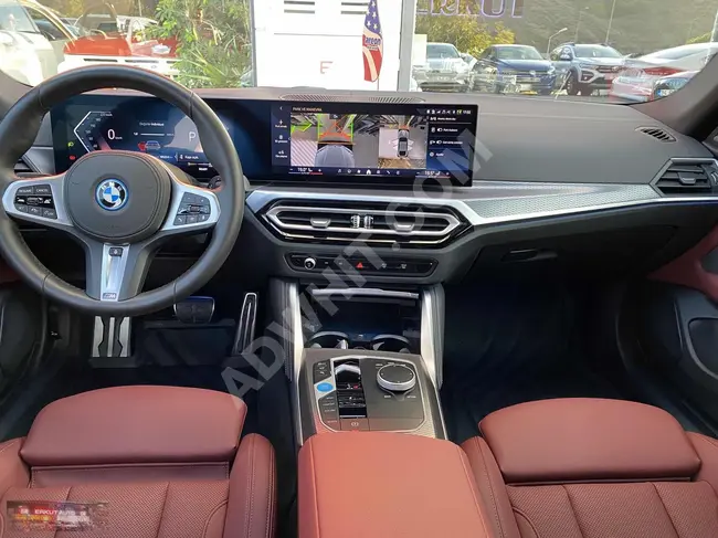 BMW i4 M SPORT model 2024 with blue brakes, 360 kilometers, without defects