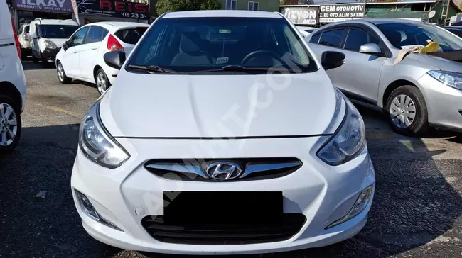 Hyundai Accent Blue Car, Model 2017