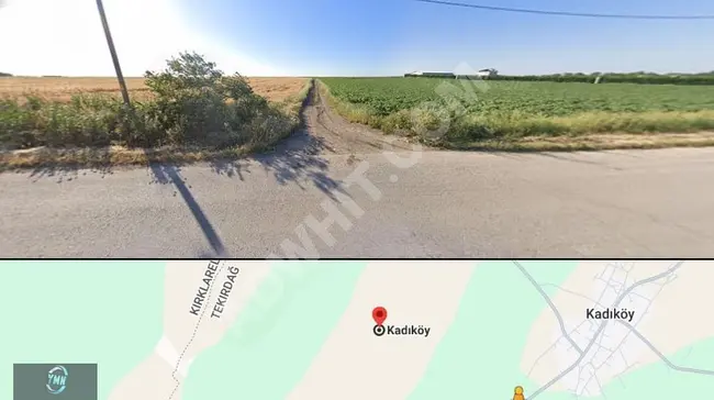 Agricultural land of 5,122m2 with a single title deed for sale in Tekirdağ Saray Kadıköy