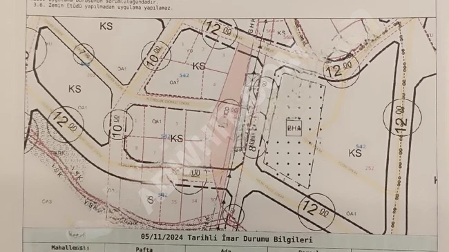 Residential plot of land with an area of 95.50 square meters for sale in Kavacık Otağtepe.