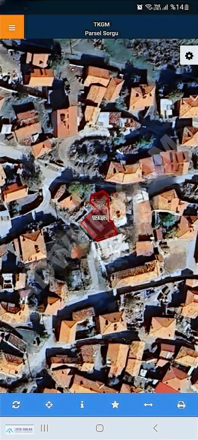 A plotted land parcel inside the village in KÜTAHYA TAVŞANLI OVACIK