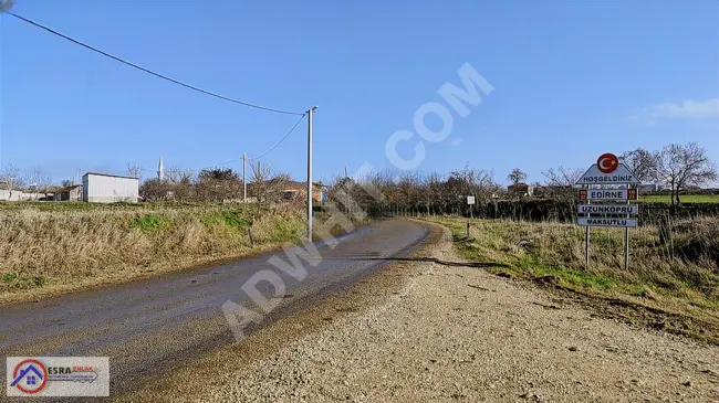 A plot of land measuring 948 square meters located in a village in Edirne Uzunköprü.