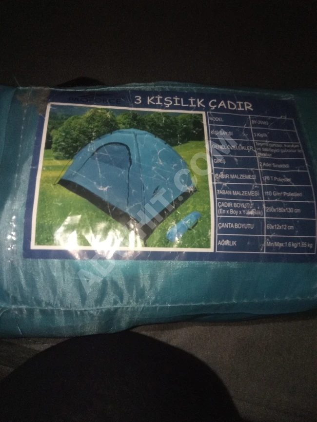 PROFORCE tent for 3 persons, blue color