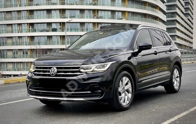 سيارة VW TIGUAN ELEGANCE موديل 2022 سقف زجاجي بدون عيوب//بدون طلاء