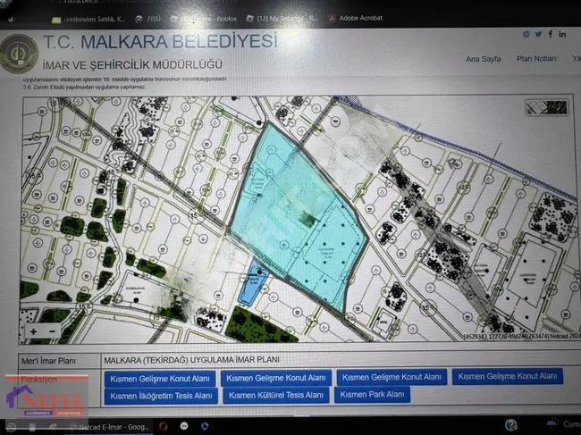 İMAR PLANLARI İÇERİSİNDE MALKARA 250 m² TARLADAN HİSSE