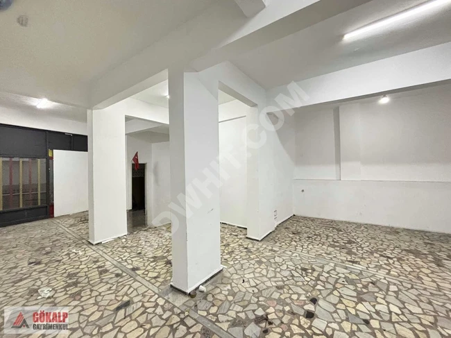 A commercial space of 240 m² with high ceilings in the Sümer neighborhood for rent by GÖKAL.