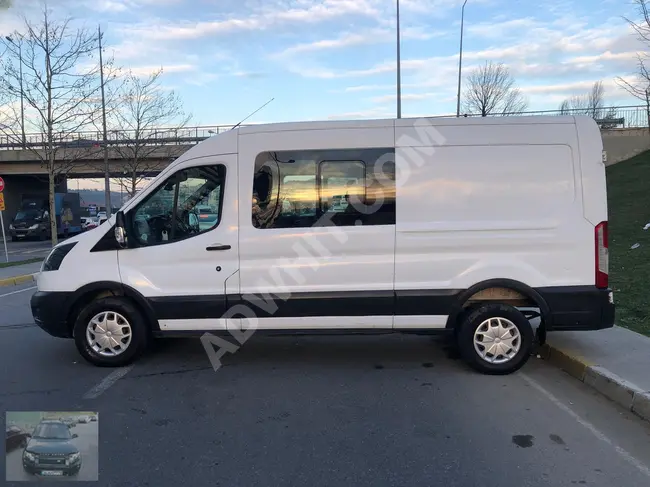 Ford Transit 350 L موديل  2018 أصلي 5+1  لم يتم  نقل أي حمل عليه على الإطلاق مجهز من الداخل