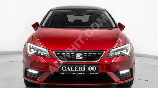 سيارة  SEAT LEON/1.6TDI موديل 2019 بدون تغيير بمسافة 1.6TDI 94.000كم - لون أحمر ناري- سقف زجاجي