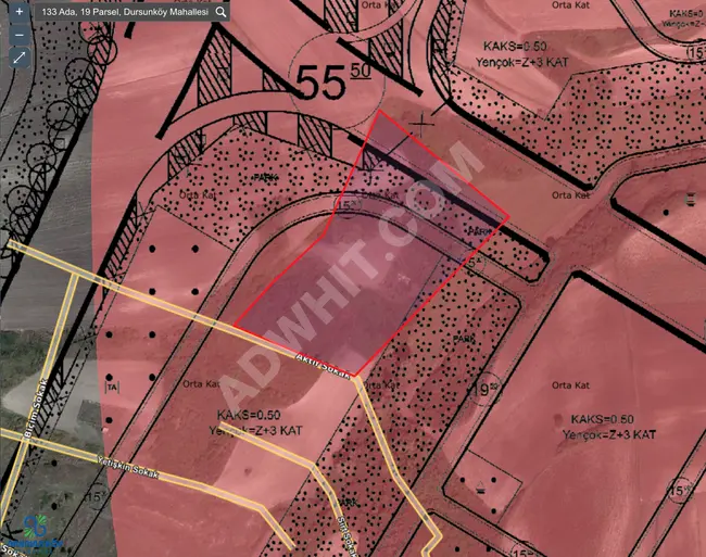 A land plot of 600 square meters next to TOKİ residences in ARNAVUTKÖY DURSUNKÖY