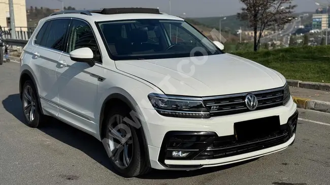 سيارة VW TİGUAN 1.4TSI موديل 2017  R LİNE+سقف زجاجي+صندوق أمتعة كهربائي+بدون طلاء