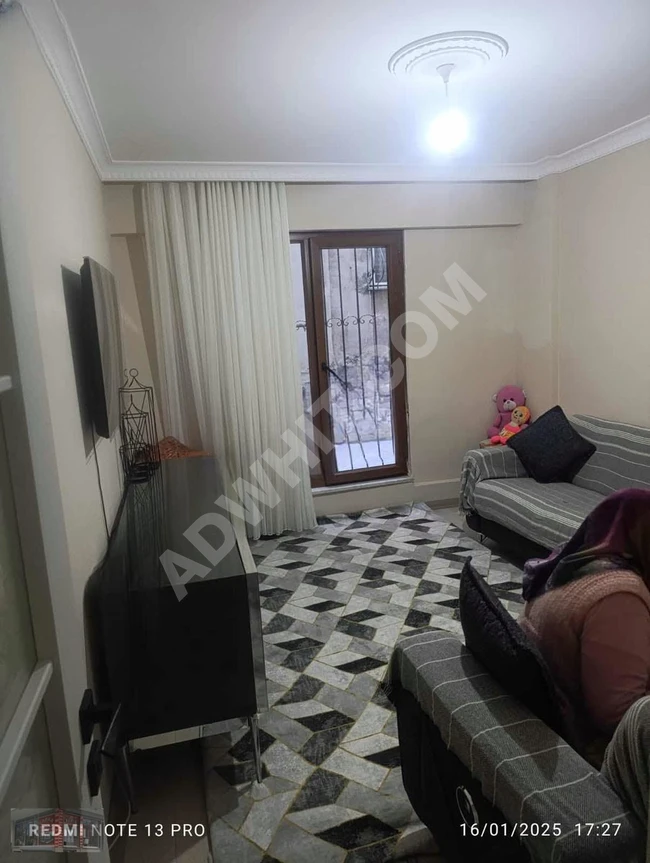 2+1 apartment with an 85 sqm area, one year old, garden floor for sale.